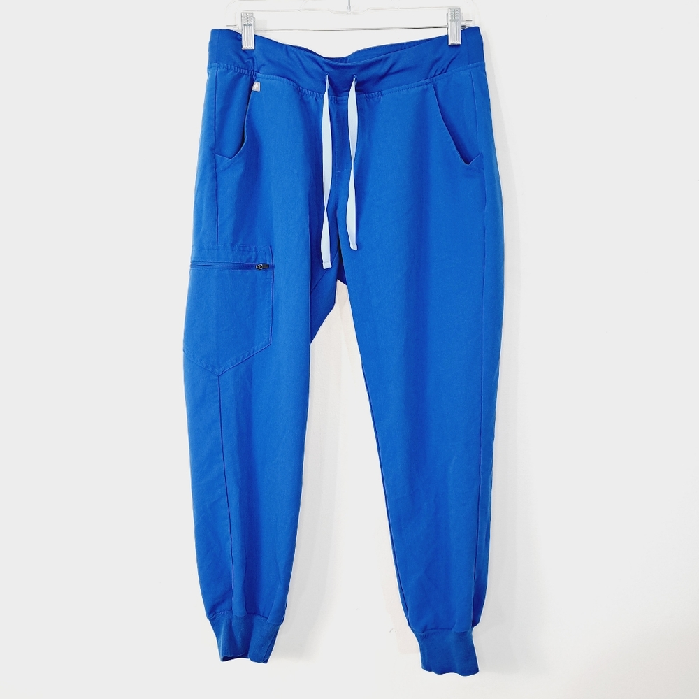 Figs Royal Blue Jogger Tech Scrub Pants Size Large Tall